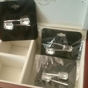 Square Gemstone Barret Set